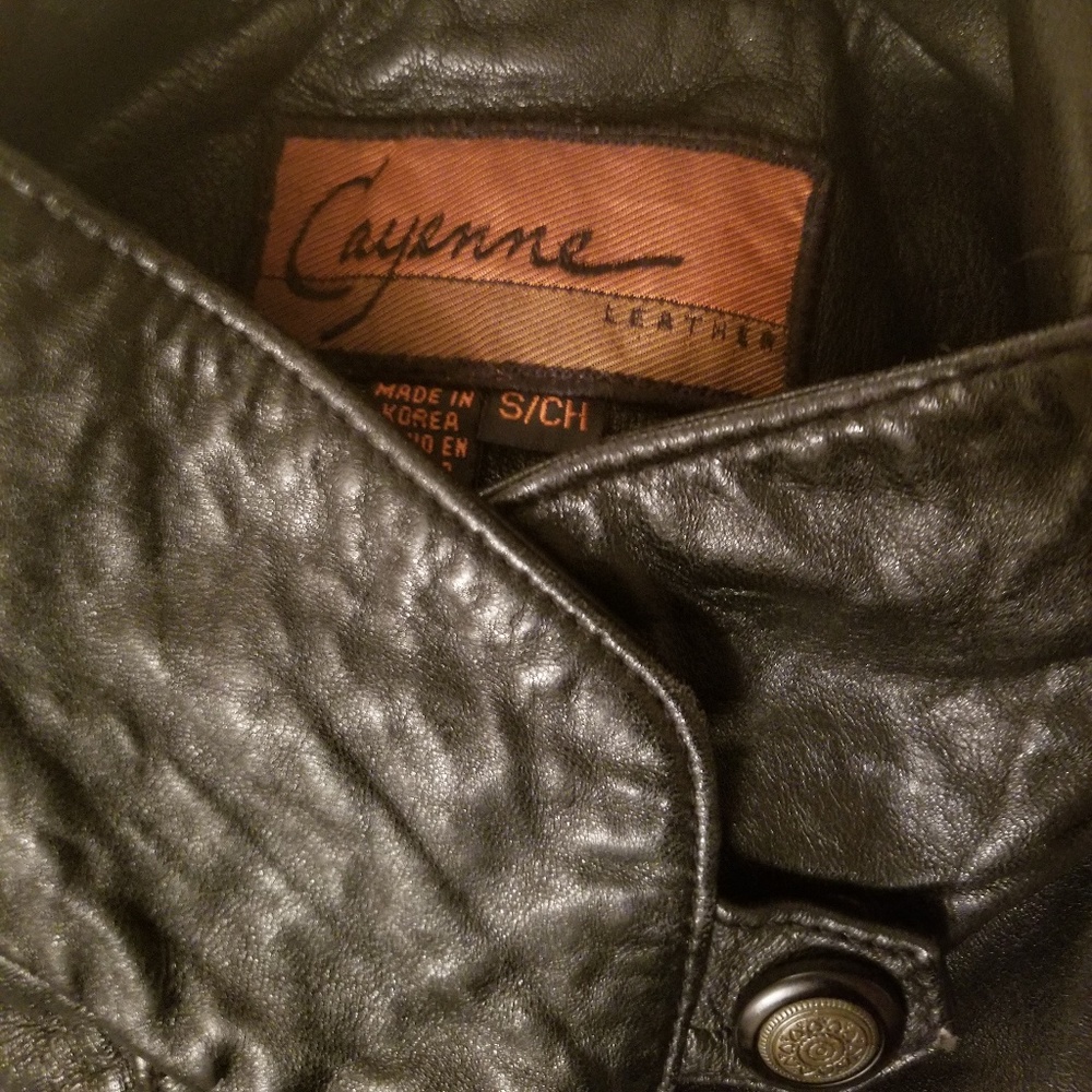 VINTAGE CAYENNE LEATHER COAT - Picture 4 of 6